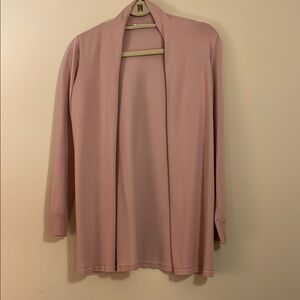 Pink Open Front Cardigan